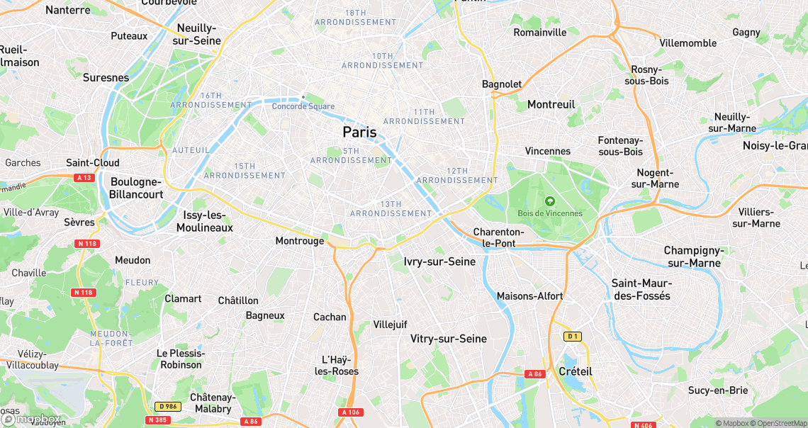 Localisation de la voiture à Paris