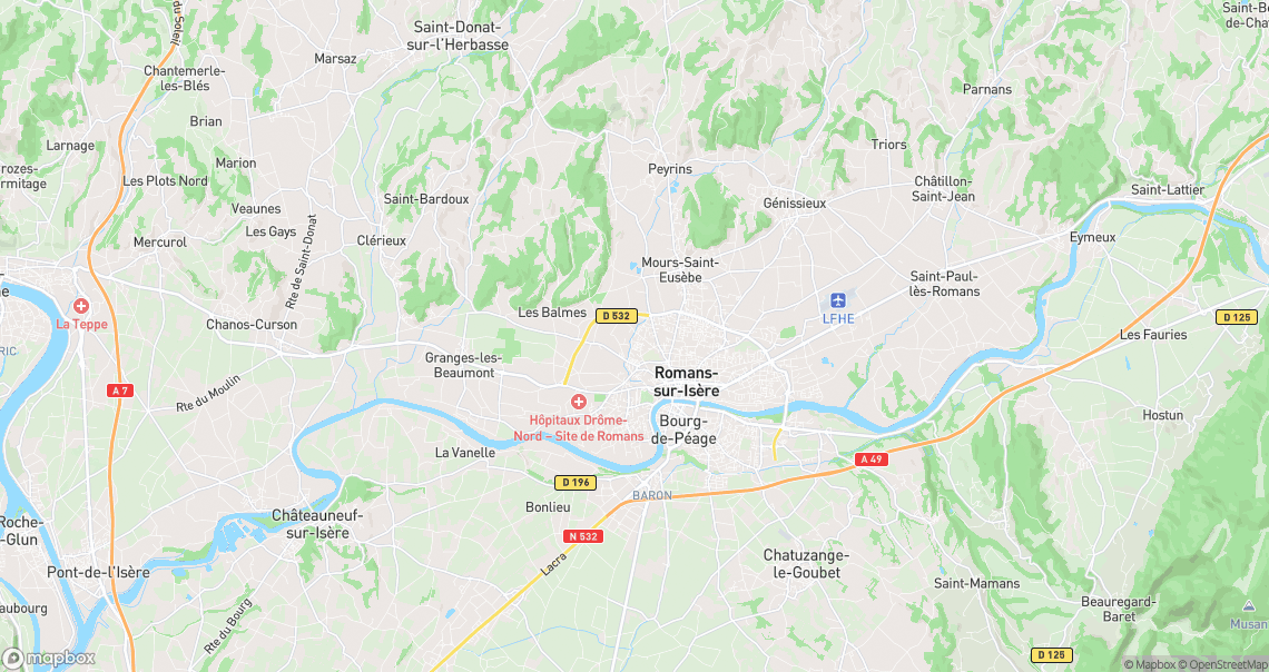 Localisation de la voiture à Romans-sur-Isère