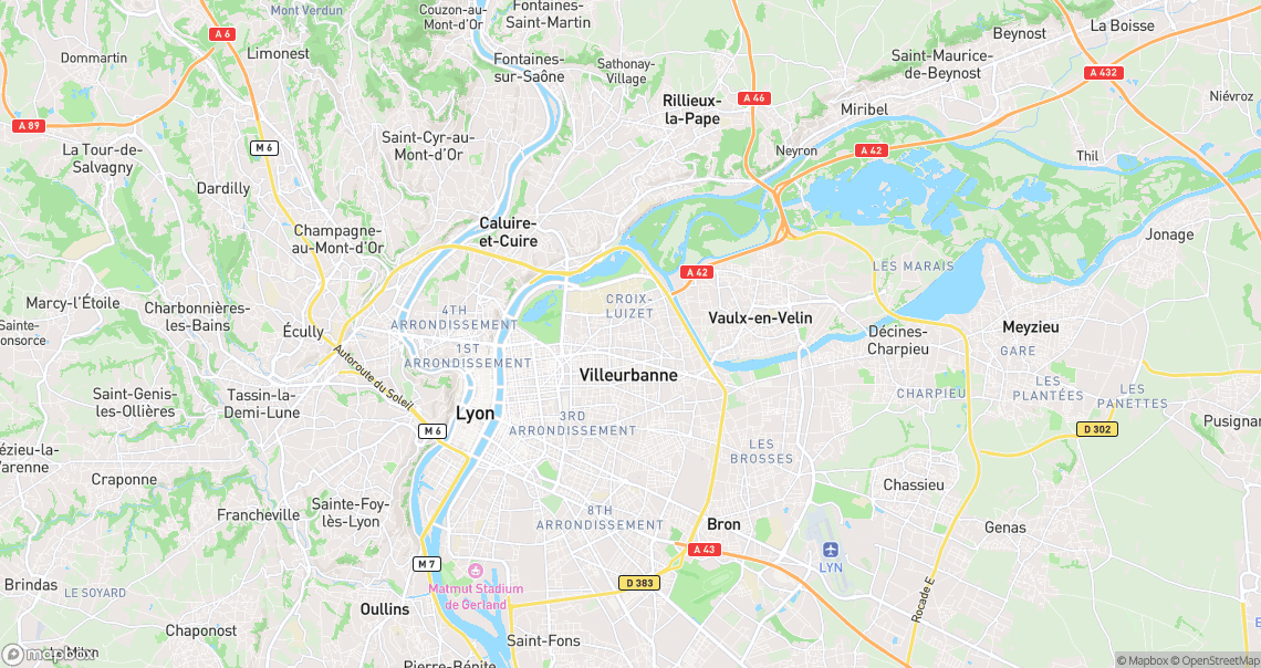Localisation de la voiture à Villeurbanne