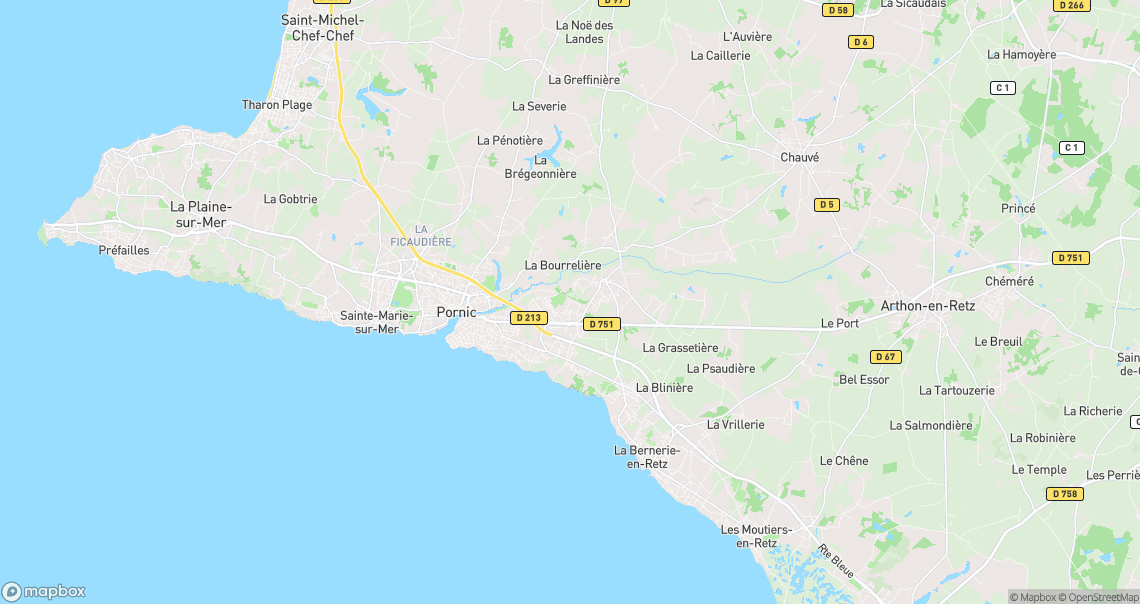 Localisation de la voiture à Pornic