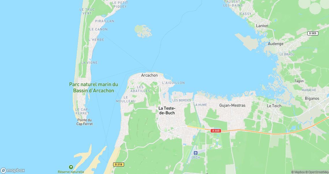 Localisation de la voiture à Arcachon