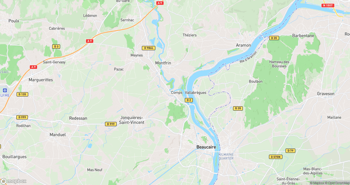 Localisation de la voiture à Comps