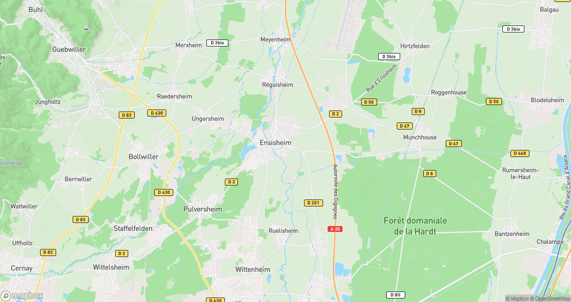 Localisation de la voiture à Ensisheim