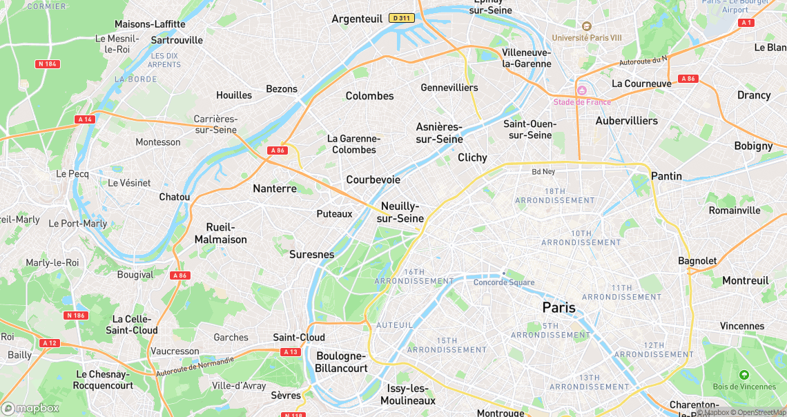 Localisation de la voiture à Neuilly-sur-Seine
