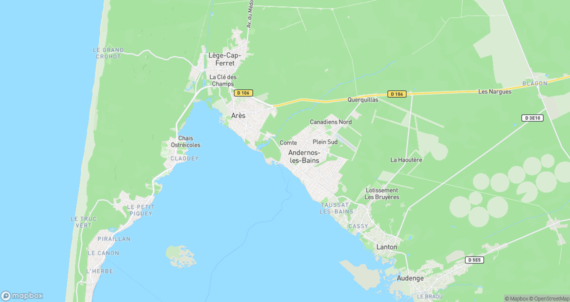 Localisation de la voiture à Andernos-les-Bains