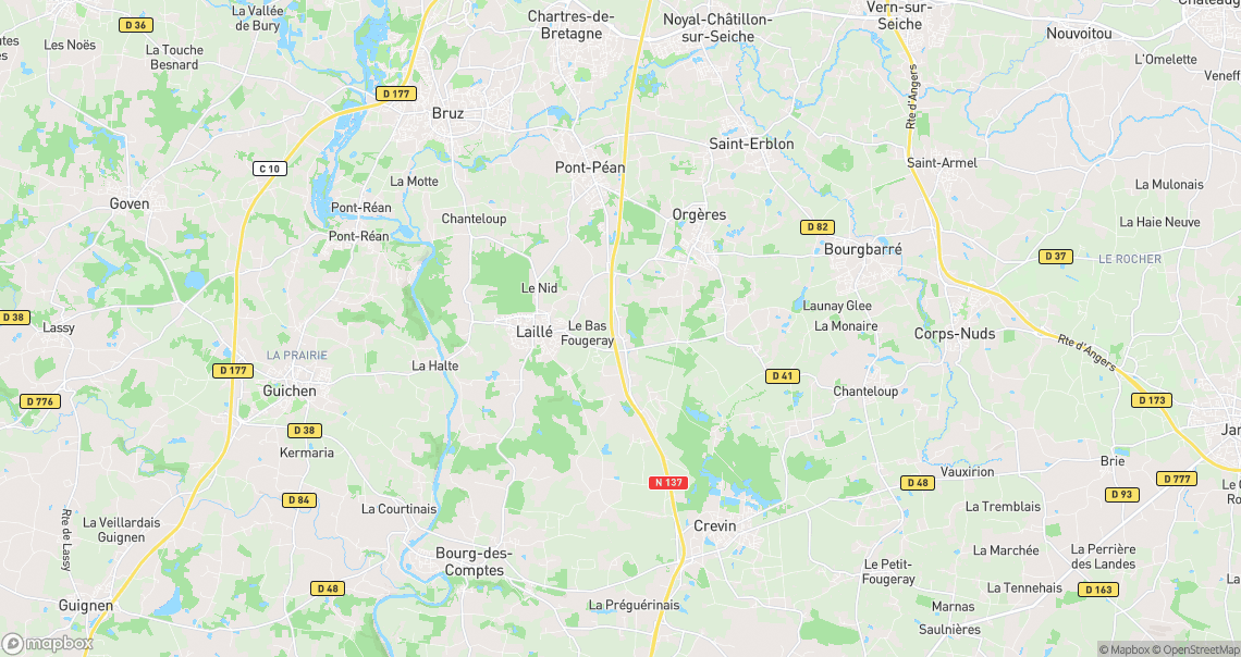 Localisation de la voiture à Laillé