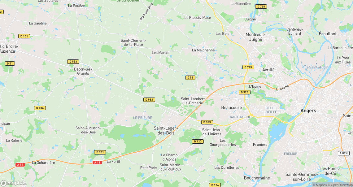 Localisation de la voiture à Saint-Lambert-la-Potherie