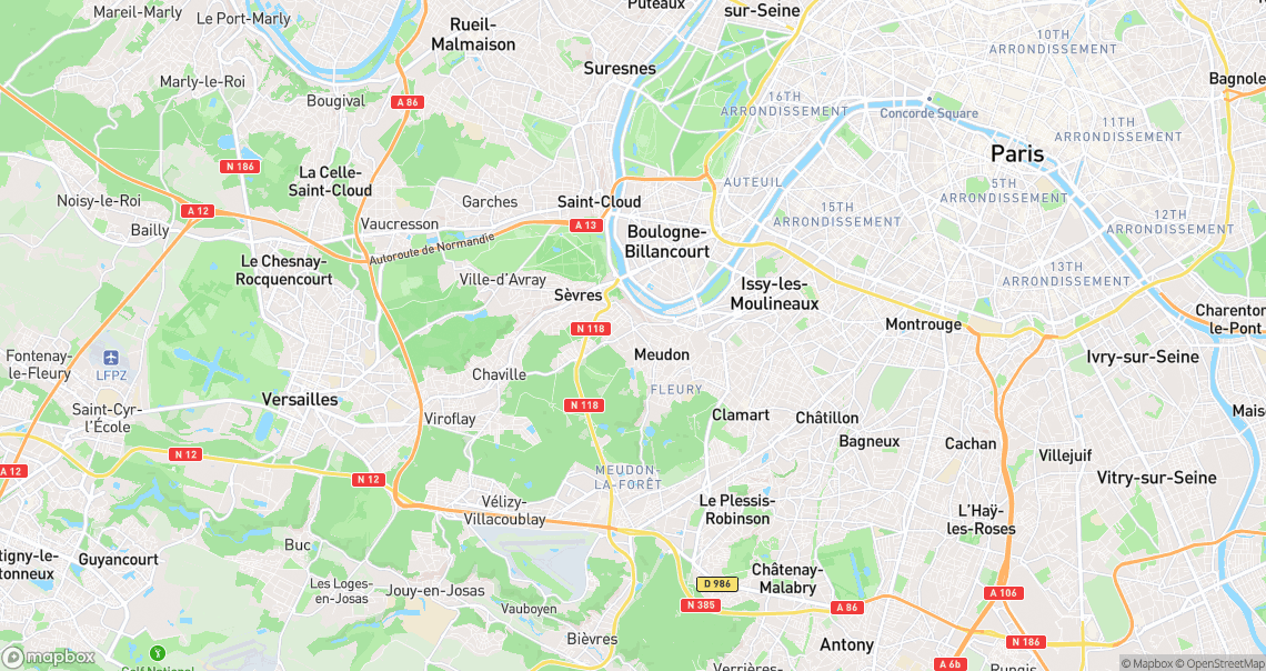 Localisation de la voiture à Meudon