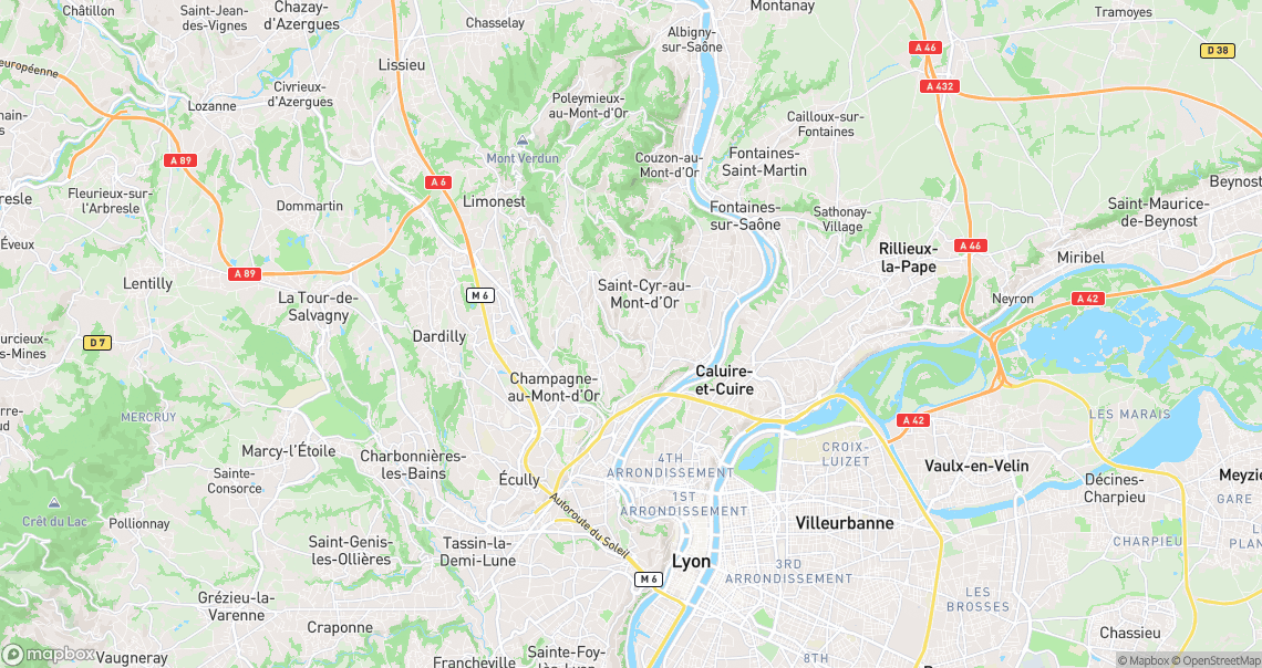 Localisation de la voiture à Saint-Cyr-au-Mont-d'Or