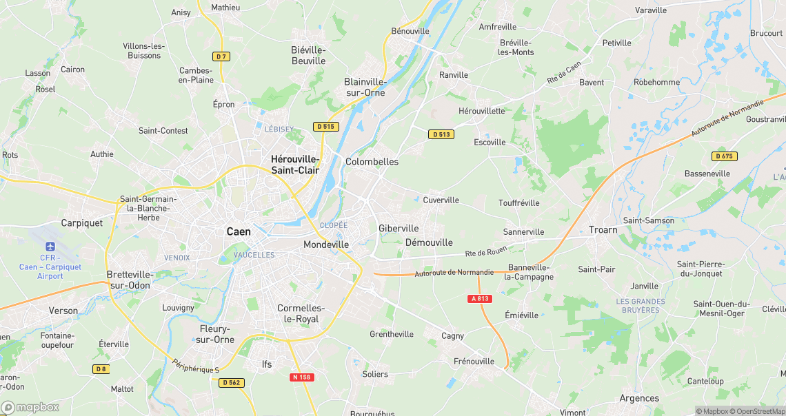 Localisation de la voiture à Giberville