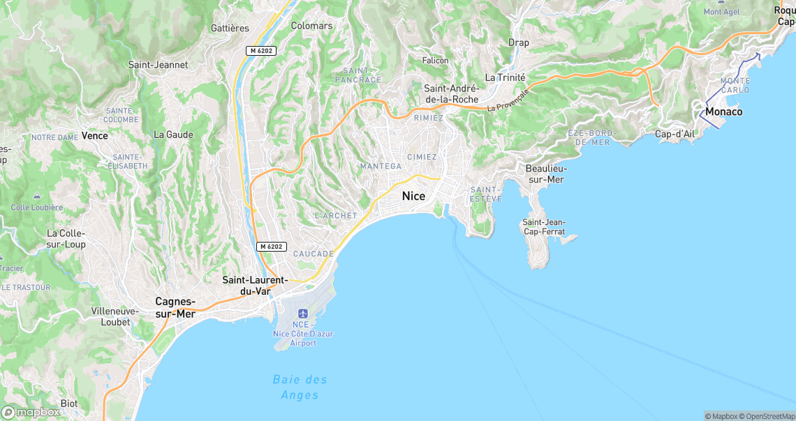 Localisation de la voiture à Nice