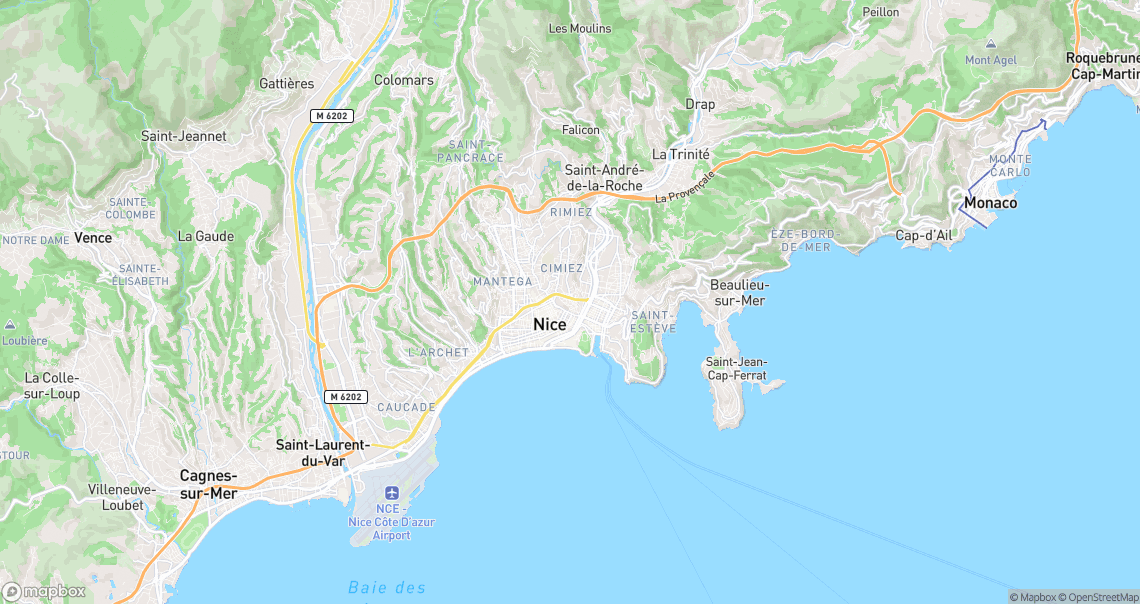 Localisation de la voiture à Nice