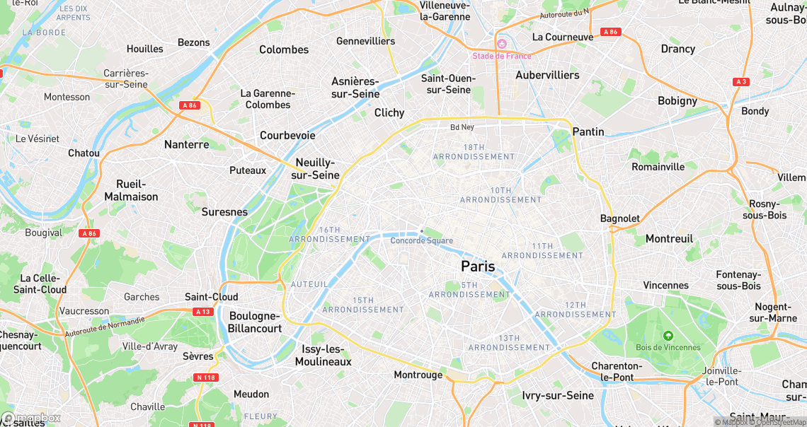 Localisation de la voiture à Paris