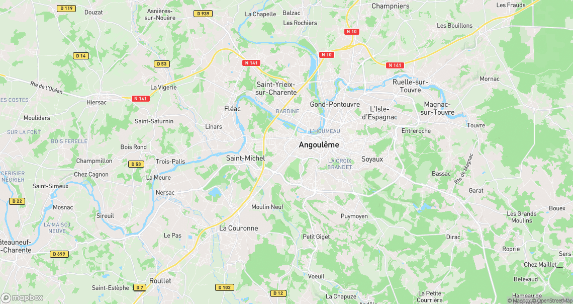 Localisation de la voiture à Angoulême