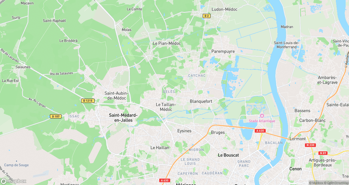 Localisation de la voiture à Le Taillan-Médoc