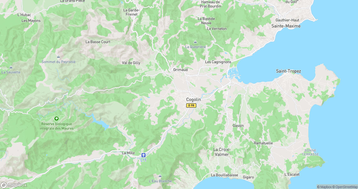 Localisation de la voiture à Cogolin