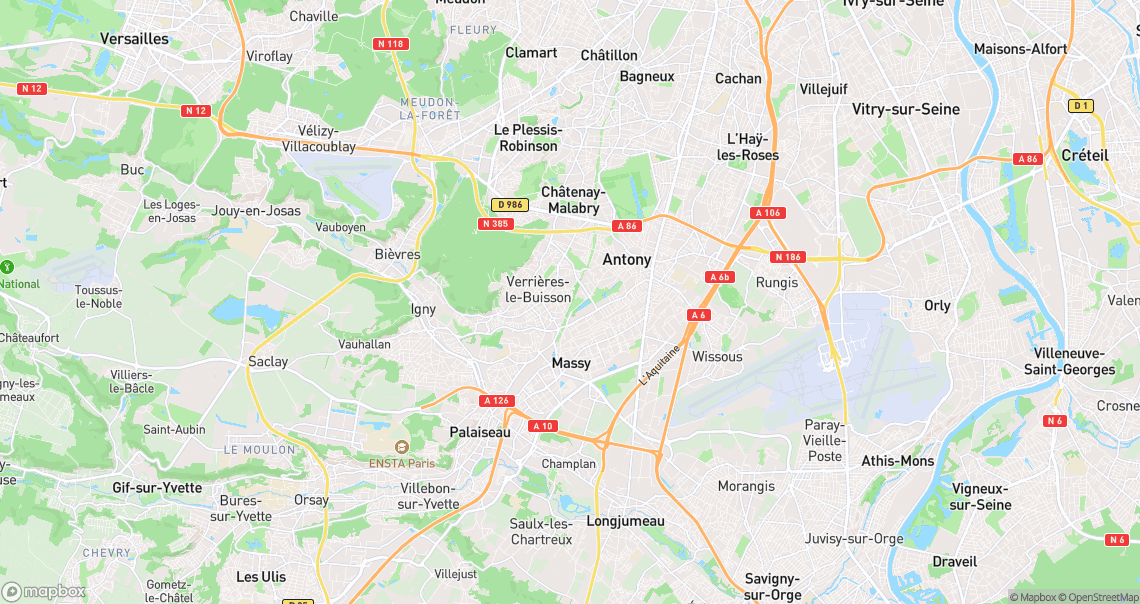 Localisation de la voiture à Verrières-le-Buisson