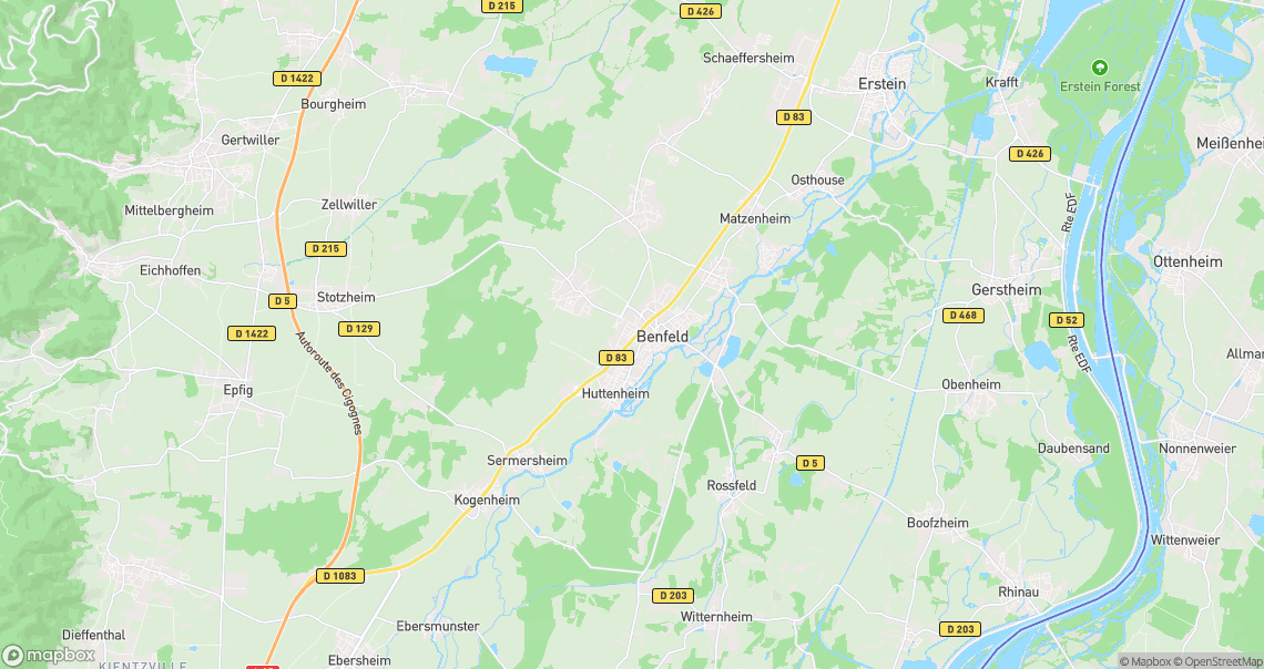 Localisation de la voiture à Benfeld