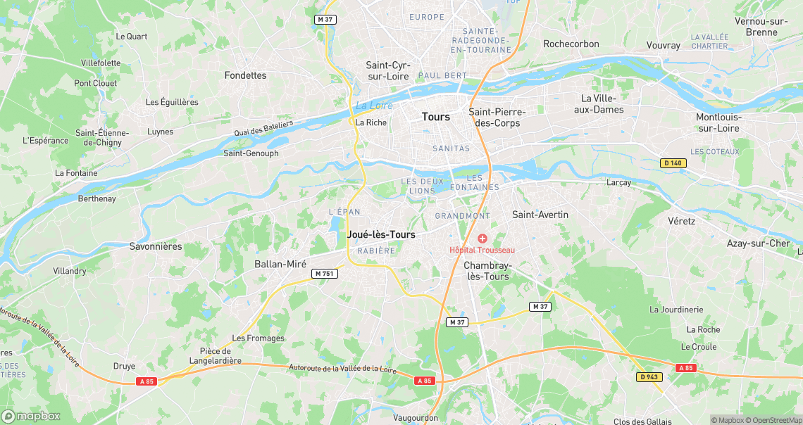 Localisation de la voiture à Joué-lès-Tours