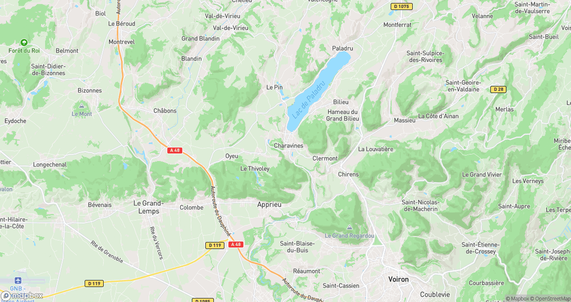 Localisation de la voiture à Charavines