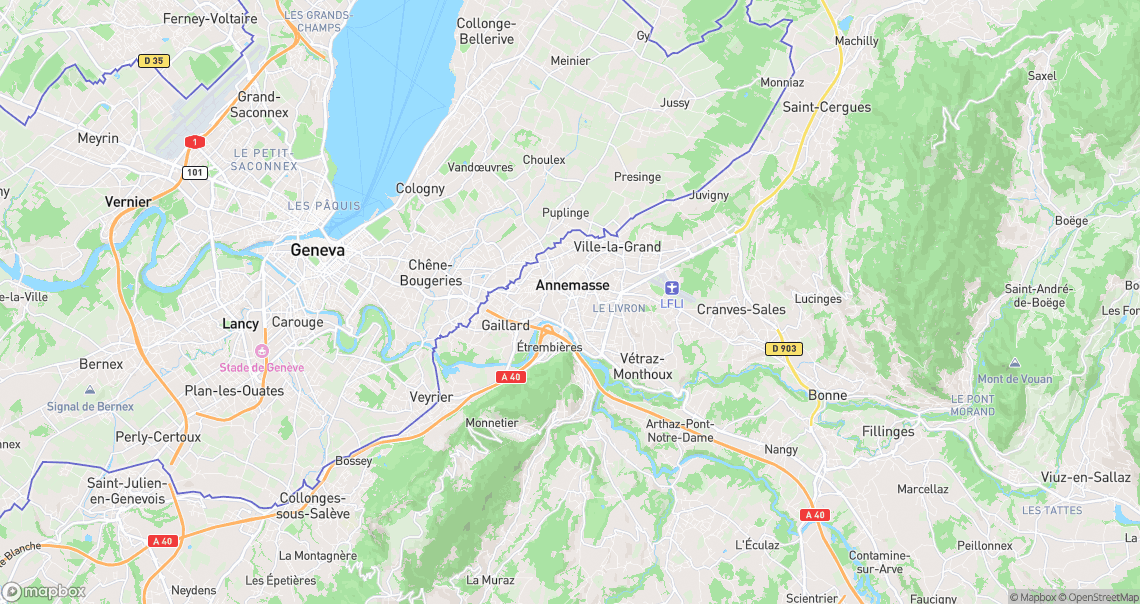Localisation de la voiture à Annemasse