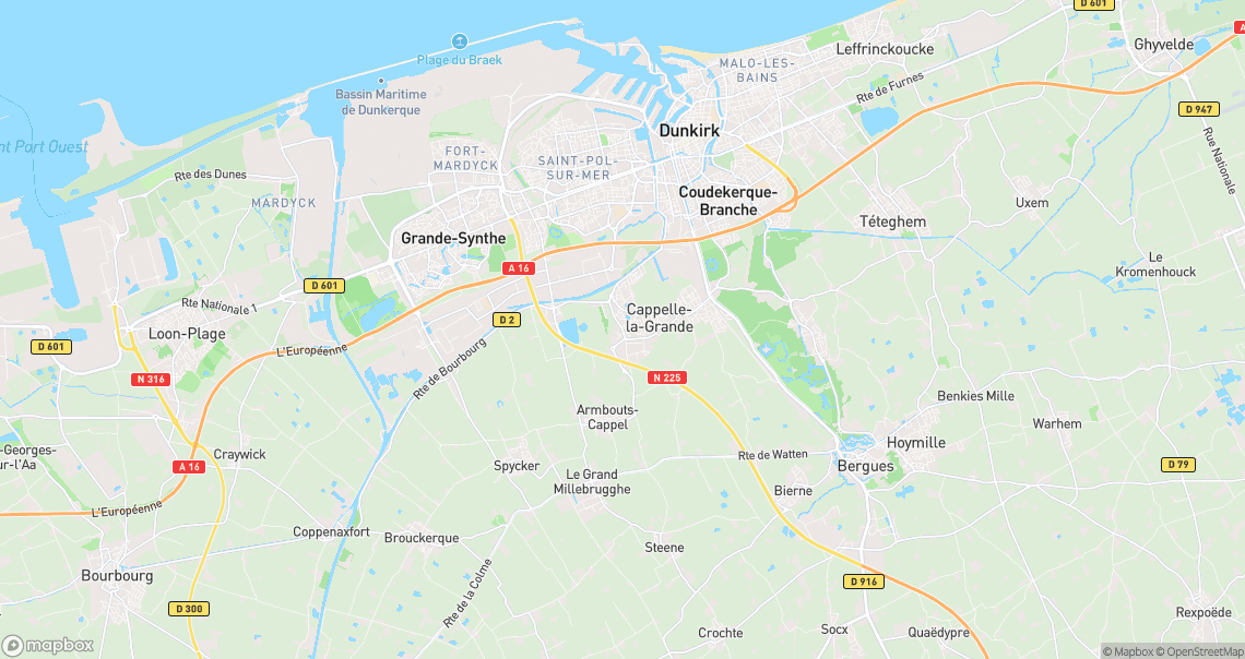Localisation de la voiture à Cappelle-la-Grande