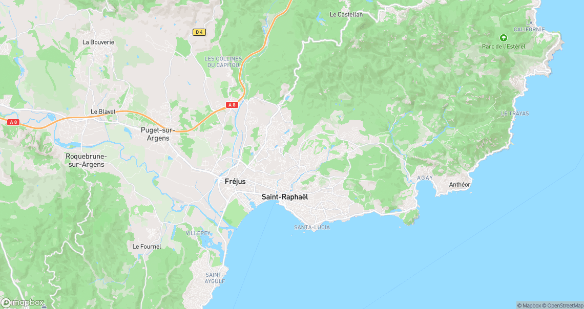 Localisation de la voiture à Saint-Raphaël