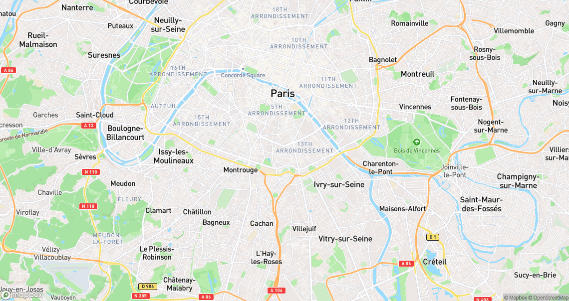 Localisation de la voiture à Paris