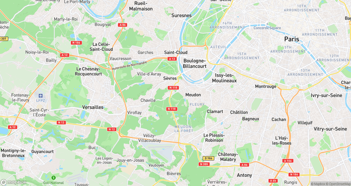 Localisation de la voiture à Meudon