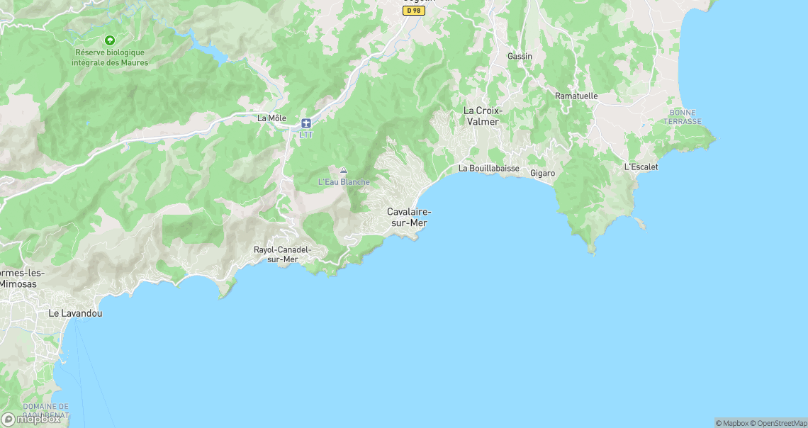 Localisation de la voiture à Cavalaire-sur-Mer