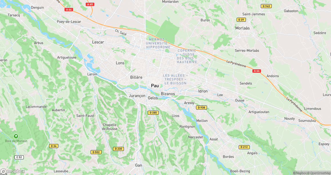 Localisation de la voiture à Pau