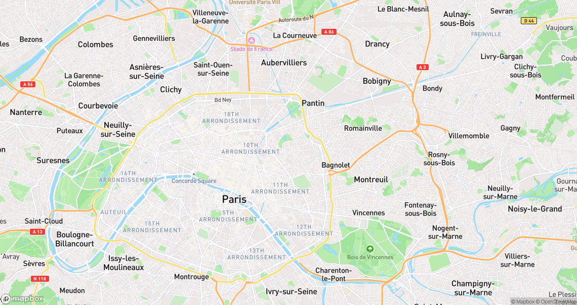 Localisation de la voiture à Paris