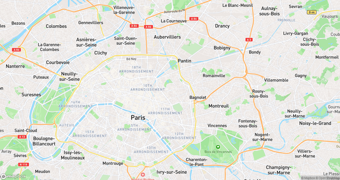 Localisation de la voiture à Paris