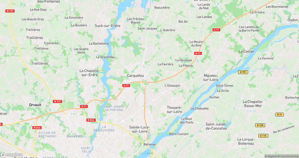 Localisation de la voiture à Carquefou
