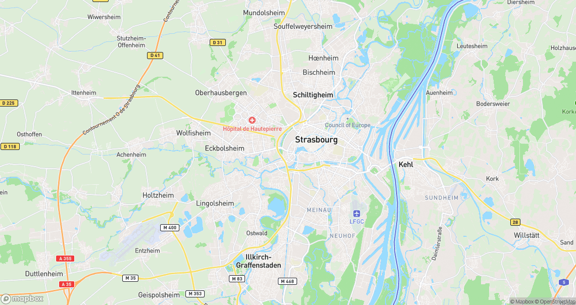 Localisation de la voiture à Strasbourg