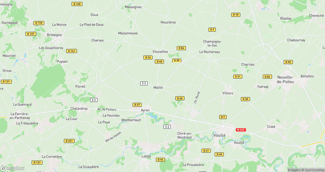Localisation de la voiture à Maillé