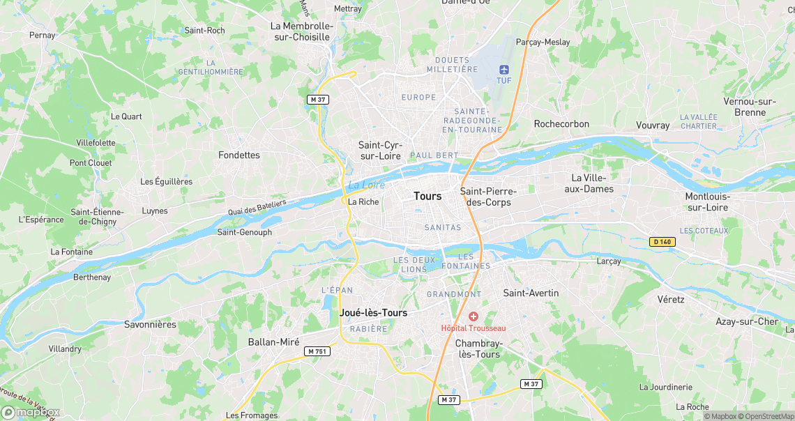 Localisation de la voiture à Tours