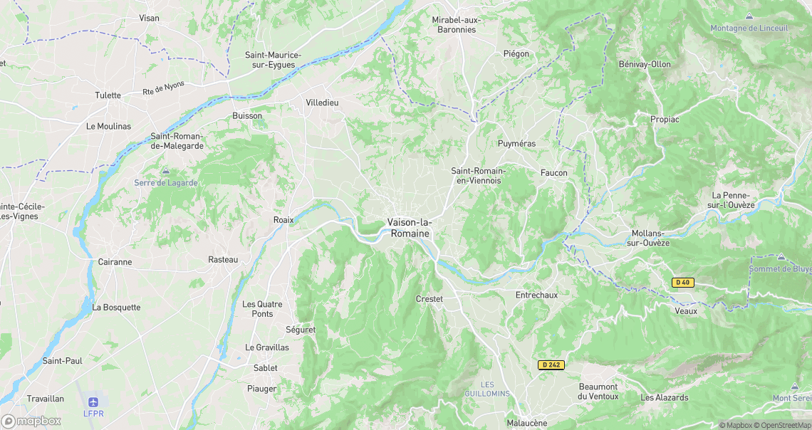 Localisation de la voiture à Vaison-la-Romaine
