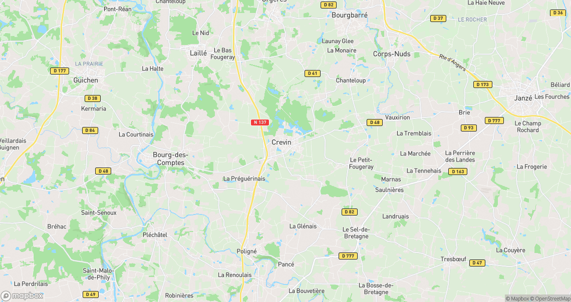 Localisation de la voiture à Crevin