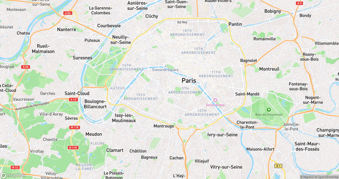 Localisation de la voiture à Paris