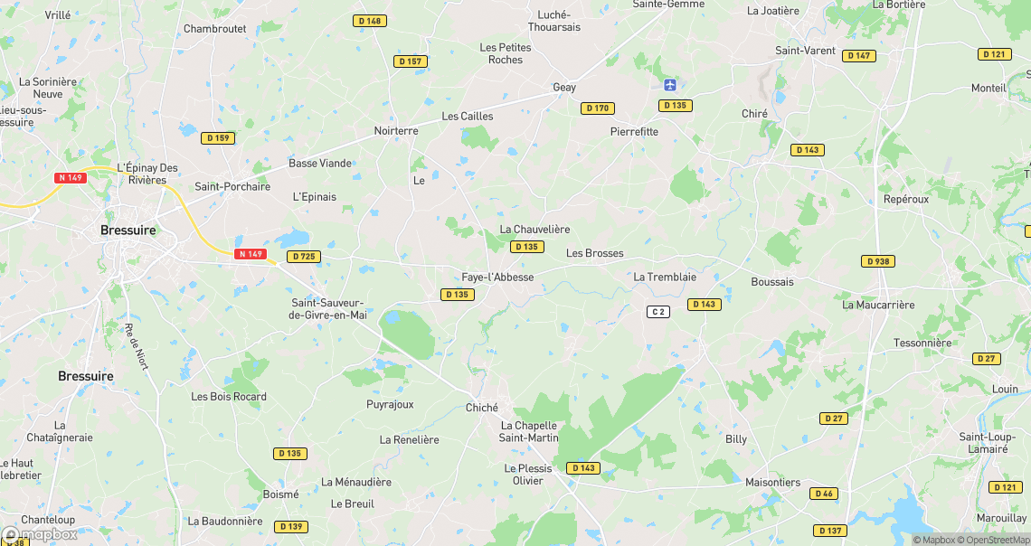 Localisation de la voiture à Faye-l'Abbesse