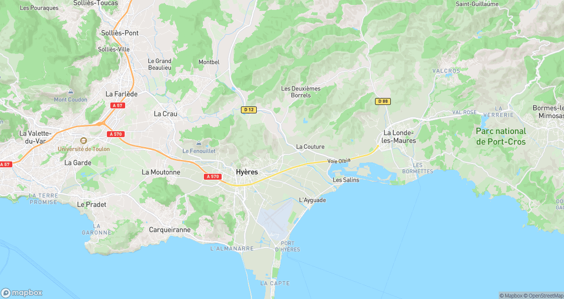 Localisation de la voiture à Hyères
