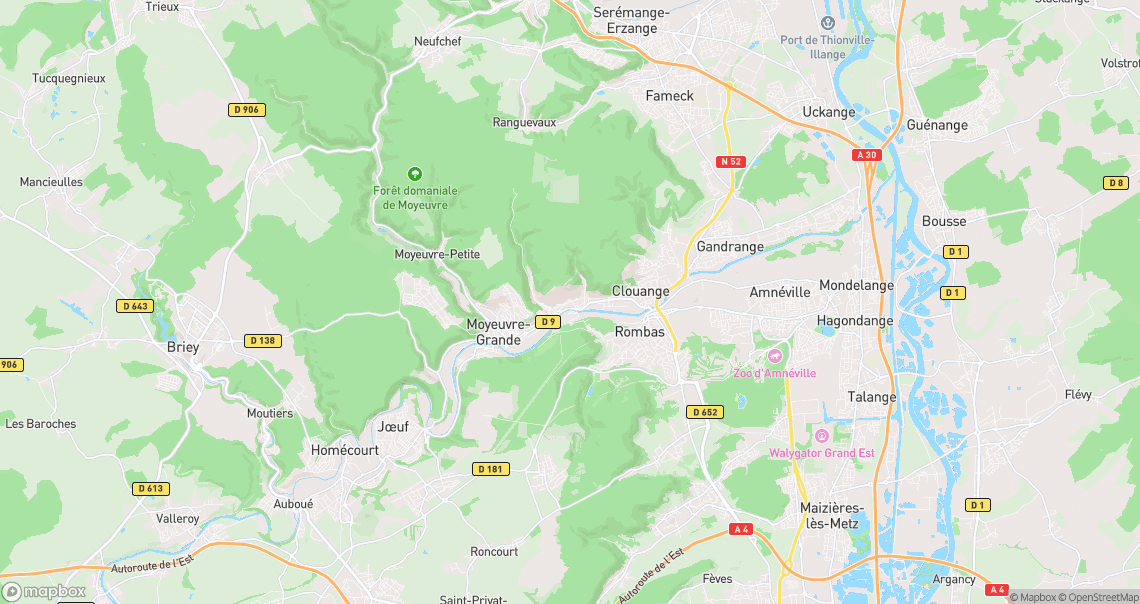 Localisation de la voiture à Rosselange