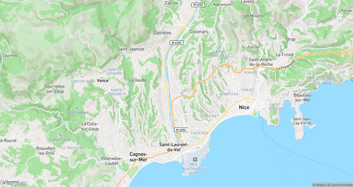 Localisation de la voiture à Nice