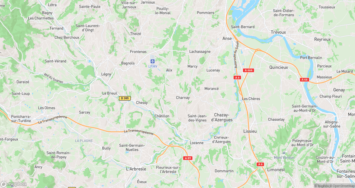 Localisation de la voiture à Charnay