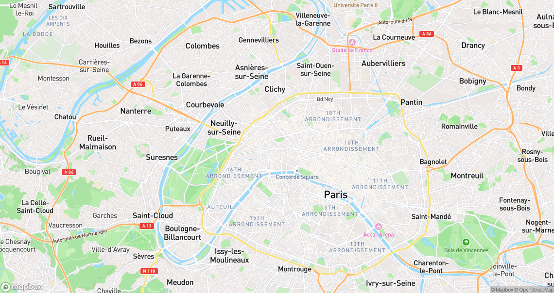 Localisation de la voiture à Paris