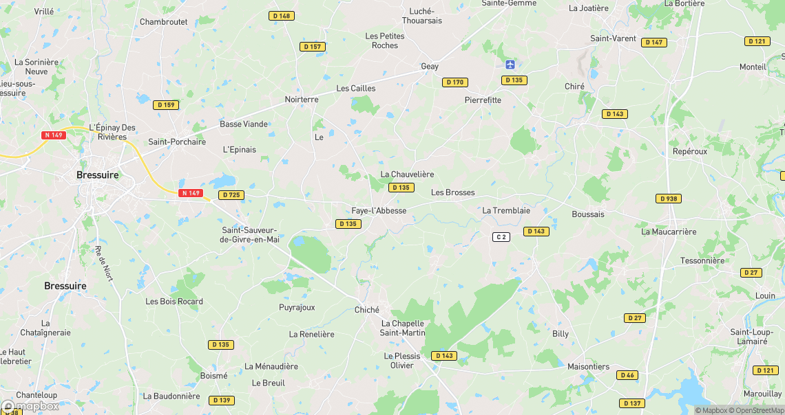 Localisation de la voiture à Faye-l'Abbesse