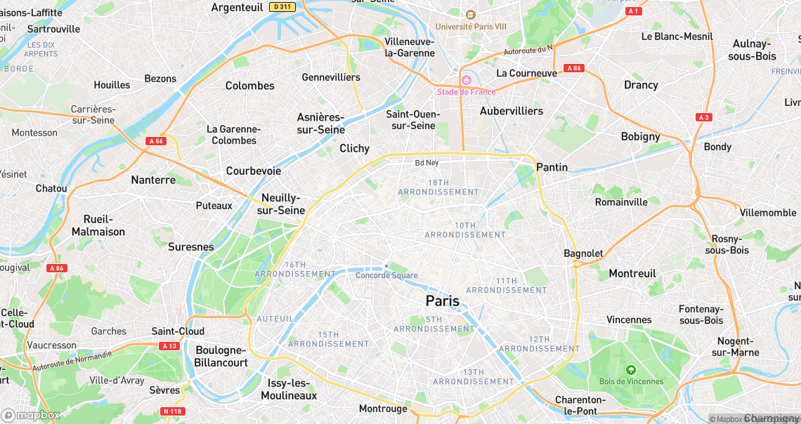 Localisation de la voiture à Paris