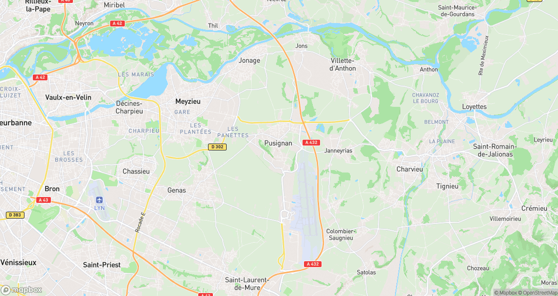Localisation de la voiture à Pusignan