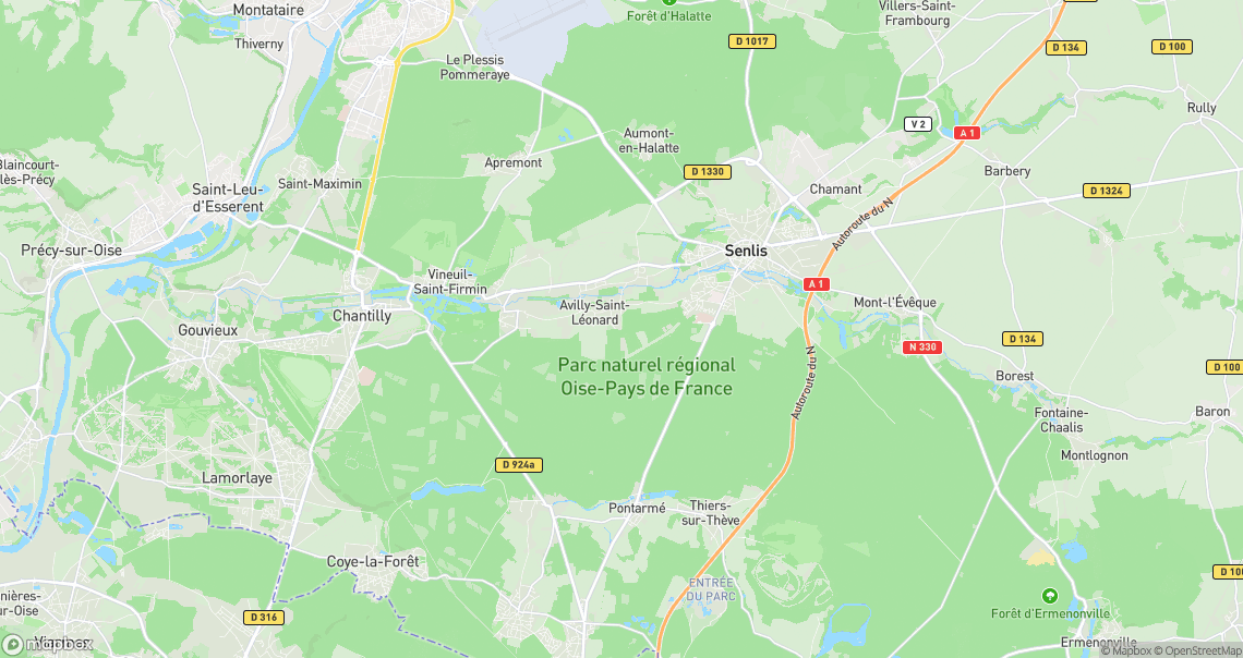 Localisation de la voiture à Avilly-Saint-Léonard